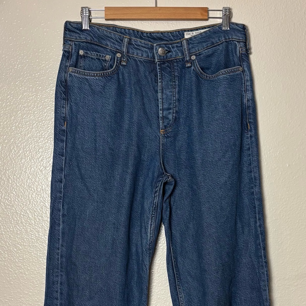 Rag & Bone Logan Low Rise Wide Leg Jean button fly blue jeans in Lily Women's 29 - Picture 5 of 16